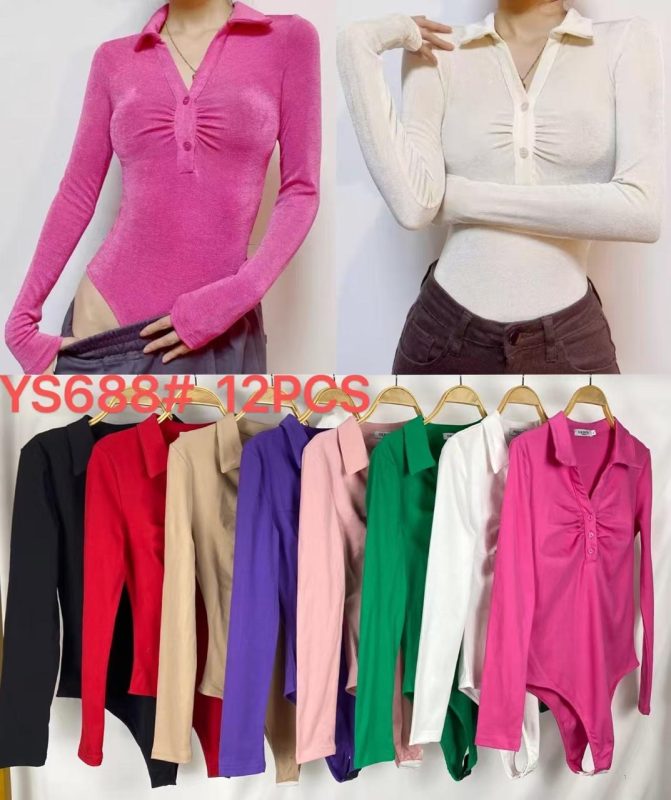 Body con cuello y manga larga-YS688