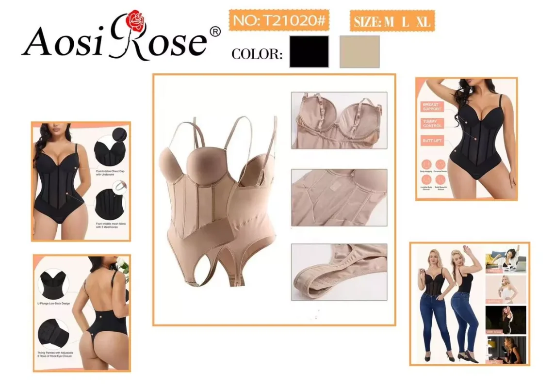 Body Faja Moldeadora Aosi Rose-T21020