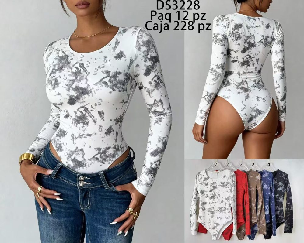 Body manga larga estampado-DS3228