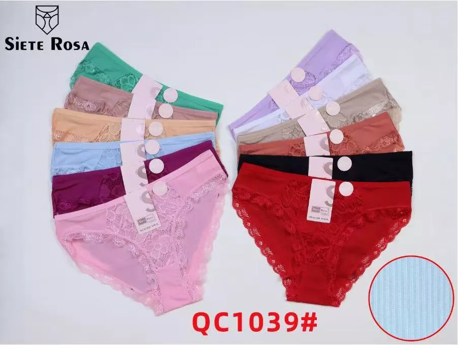 Bragas con Encaje Siete Rosa-QC1039