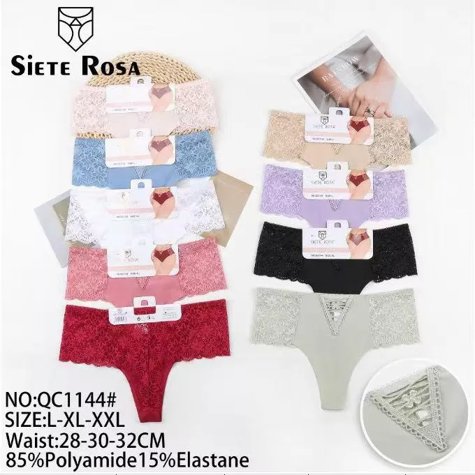 Braguitas de encaje Siete Rosa-QC1144