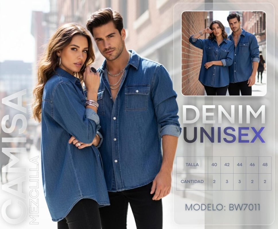 Camisa de Mezclilla Unisex-BW7011