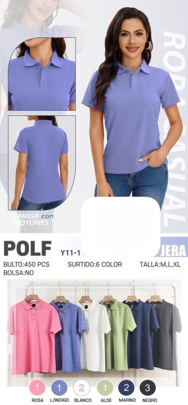 Camisa Polo de Mujer-POLF