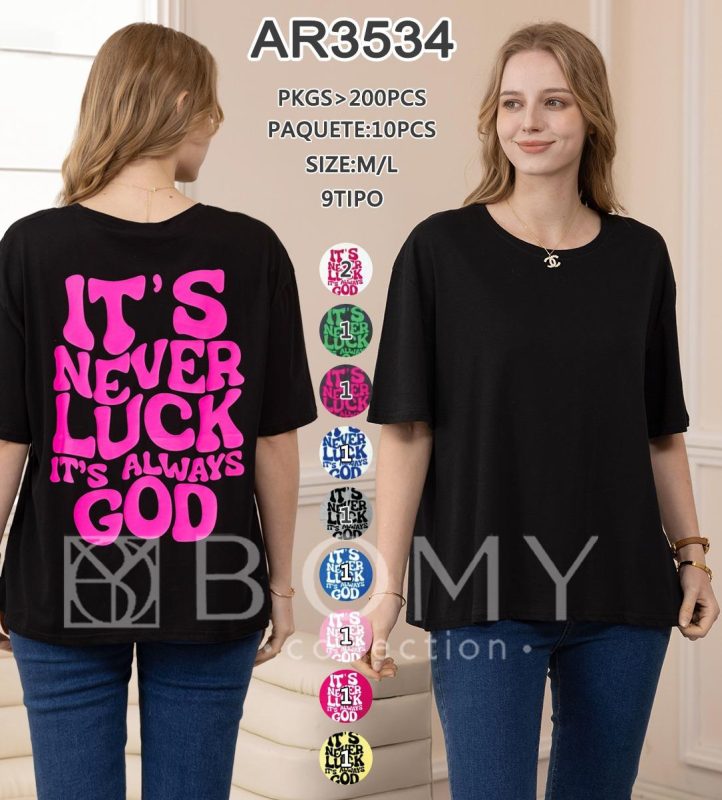 Camiseta negra con estampado-AR3534