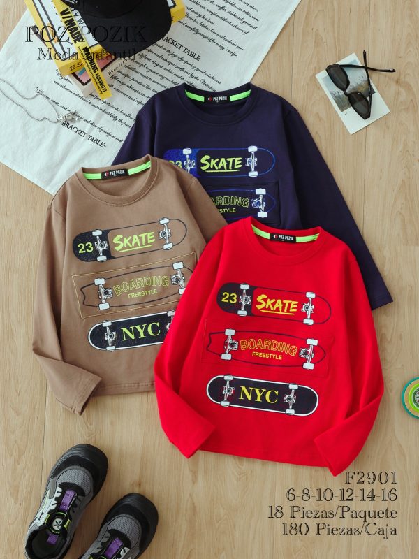 Camisetas estampadas infantiles-F2901