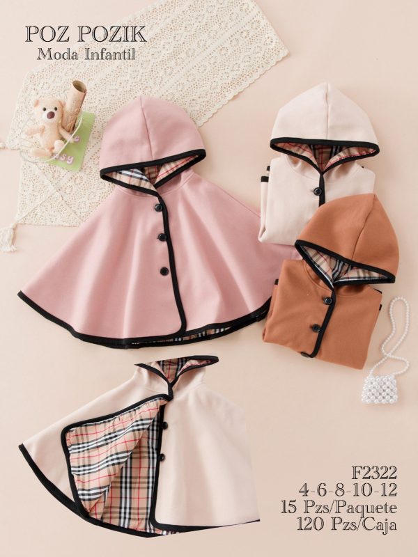 Capa infantil con capucha-F2322