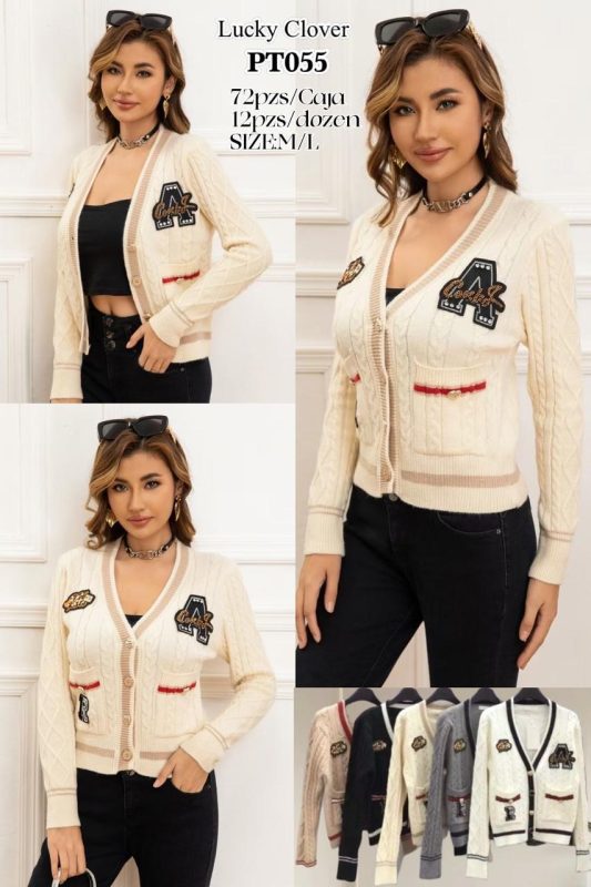 Cárdigan con apliques-PT055