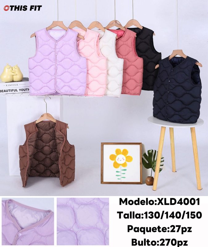 Chaleco acolchado para niña-XLD4001