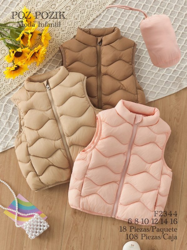 Chaleco acolchado para niña-F2344