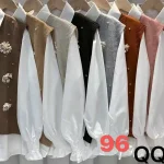 Chaleco tejido con camisa-QQ833 - 1