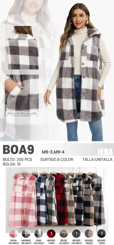 Chaleco de cuadros-B-BOA9