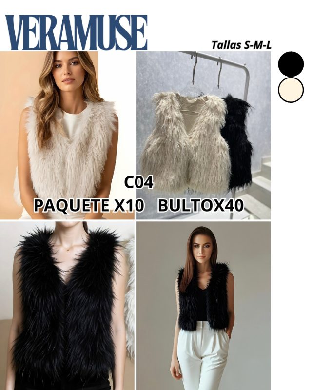 Chaleco de pelo sintético-C04