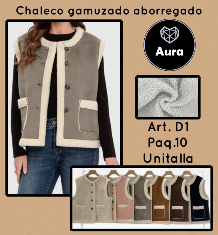 Chaleco gamuzado aborregado-D1