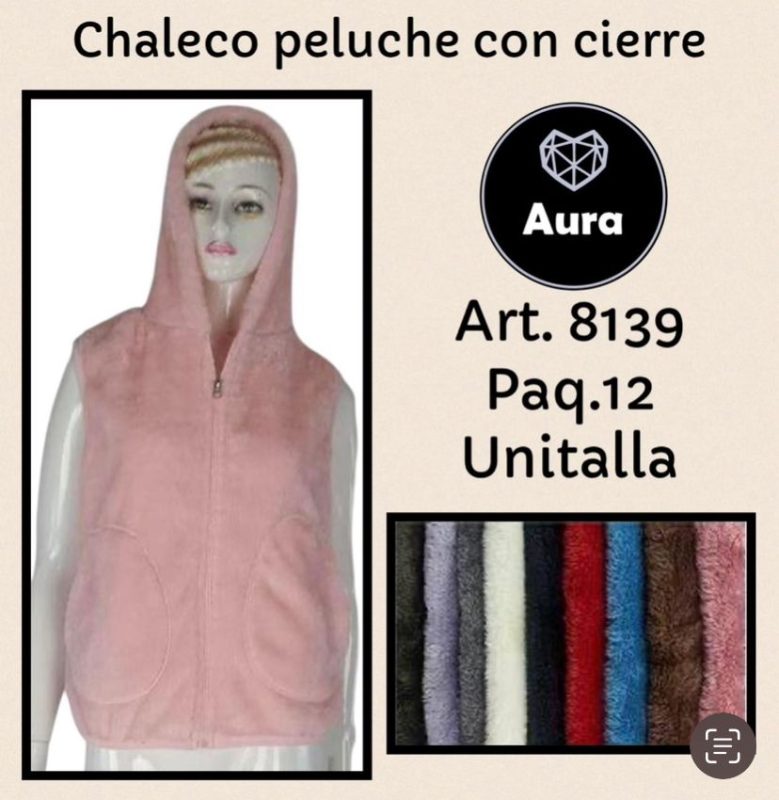 Chaleco peluche con cierre-8139