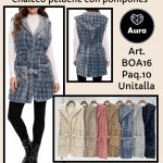 Chaleco peluche con pompones-BOA16 - 1