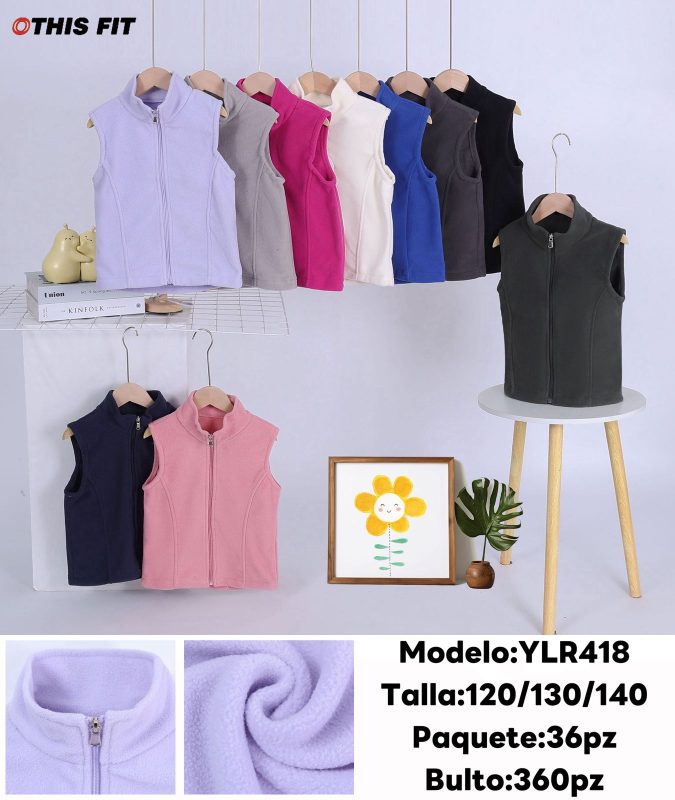 Chaleco polar con cierre-YLR418