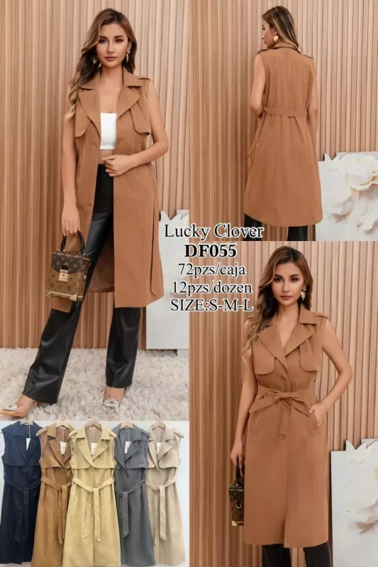 Chaleco tipo gabardina para mujer-DF055