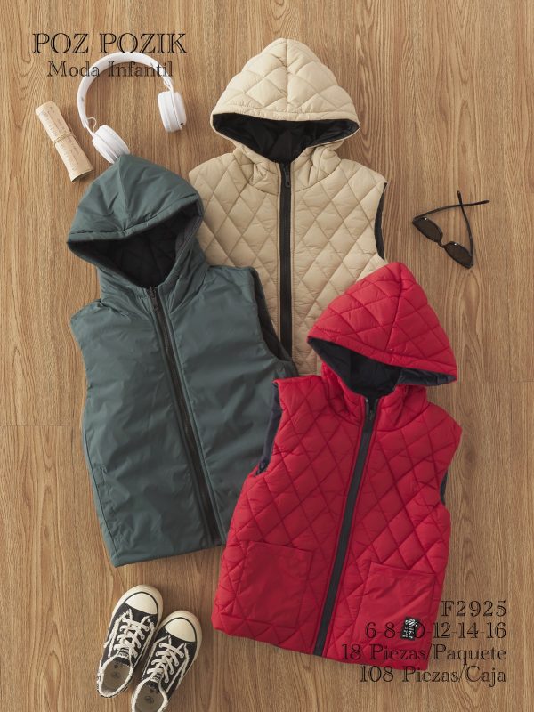 Chalecos con capucha para niño-F2925