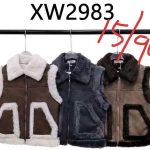 Chalecos de piel con borrego-XW2983 - 1