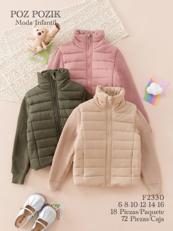 Chalecos para niña con mangas-F2330