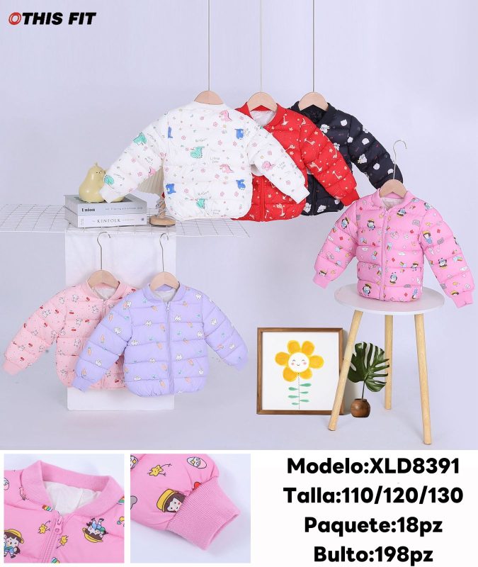 Chamarra acolchada para niña-XLD8391