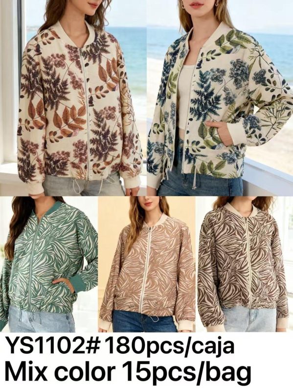 Chamarra bomber estampada-YS1102