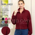 Chamarra de borrego para dama-AWL2422 - 1