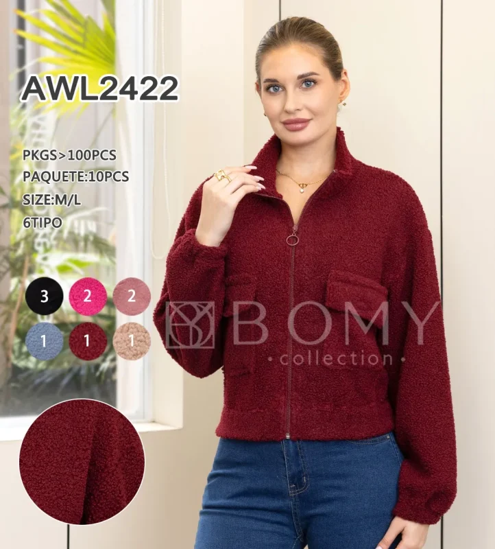 Chamarra de borrego para dama-AWL2422