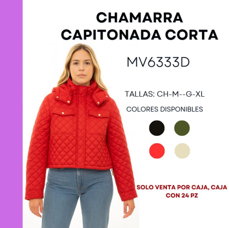 Chamarra capitonada corta-MV6333D