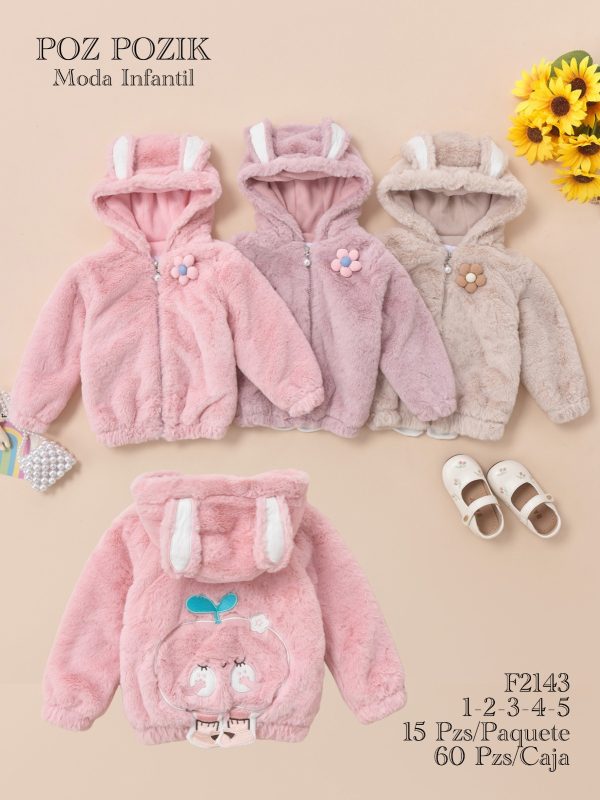 Chamarra con capucha para niña-F2143