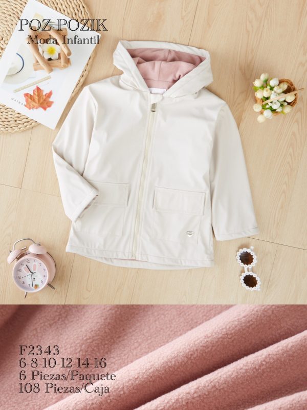Chamarra con capucha para niña-F2343