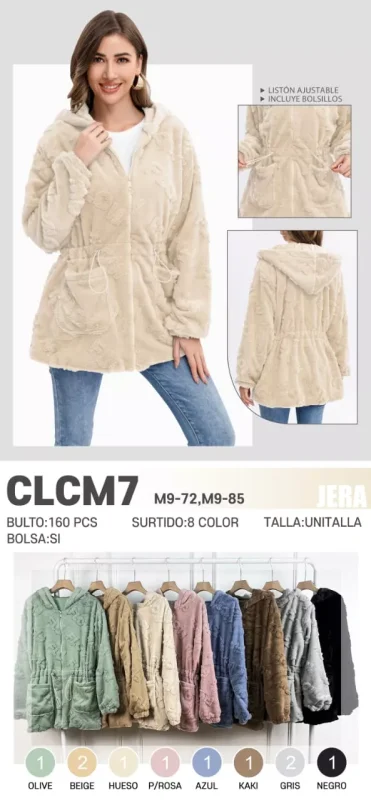 Chamarra con capucha y bolsillos-CLCM7