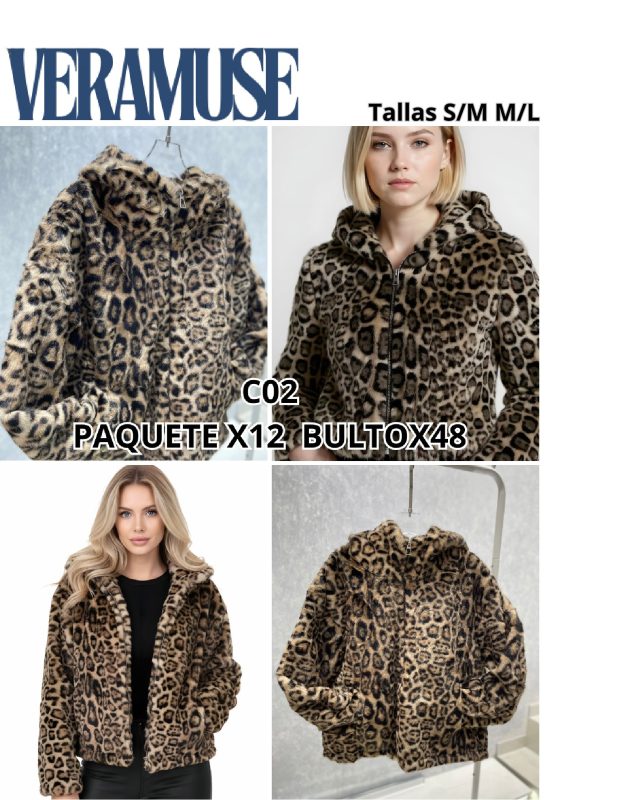 Chamarra con estampado animal-C02