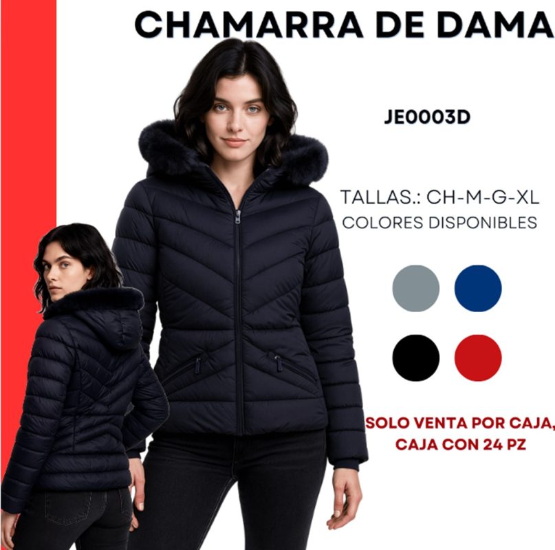 Chamarra de dama con capucha-JE0003D