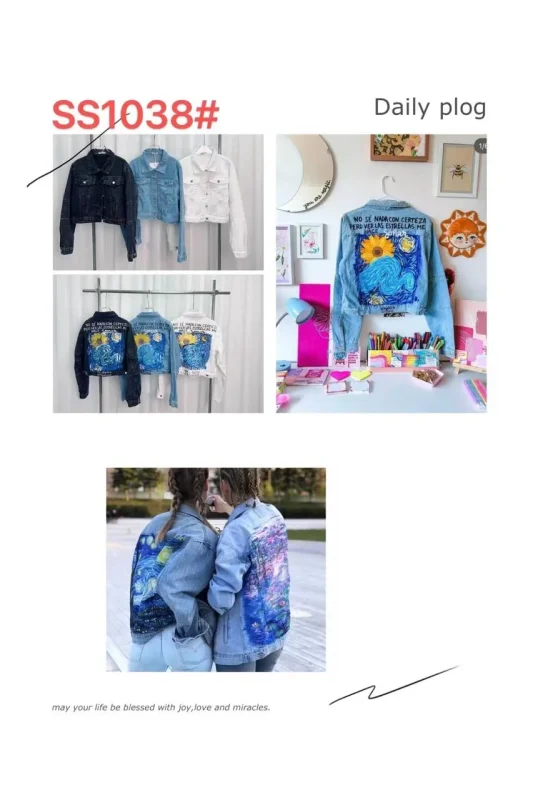 Chamarra de mezclilla pintada-SS1038