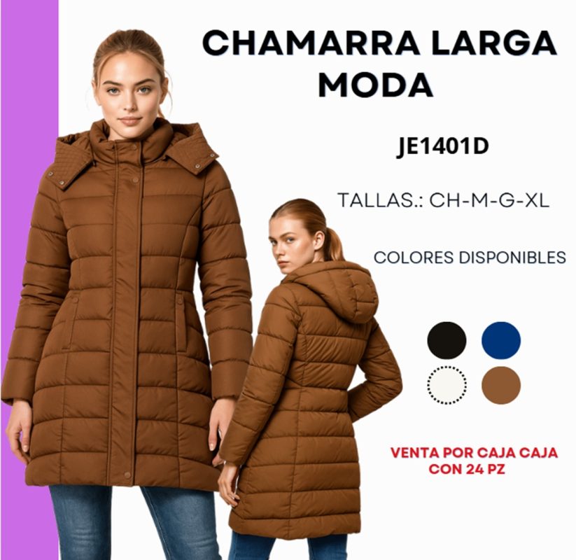 Chamarra larga moda-JE1401D