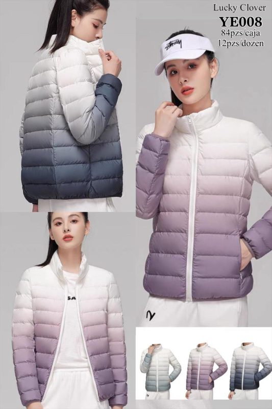 Chamarra ligera acolchada degradada-YE008