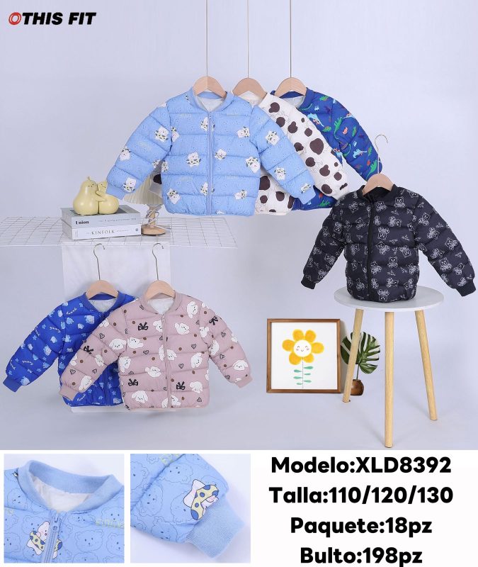 Chamarra ligera para niño/niña con estampados-XLD8392