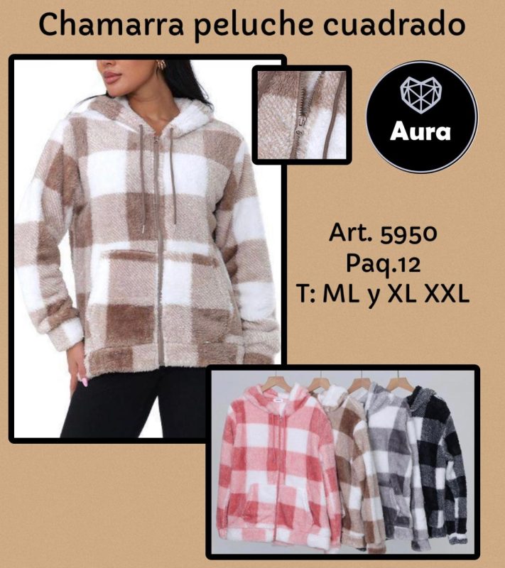 Chamarra peluche cuadrado-5950
