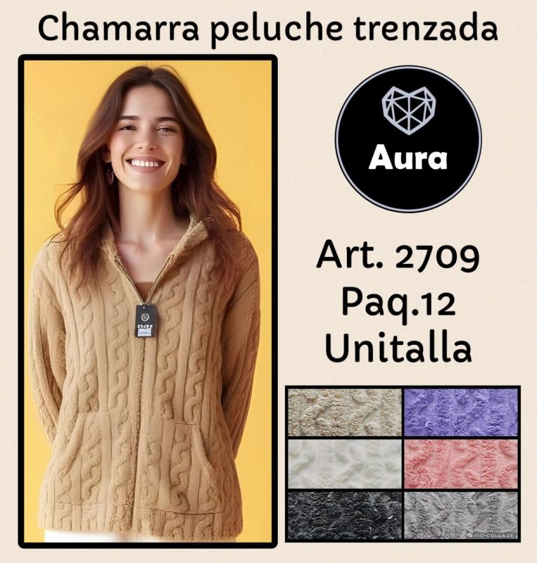 Chamarra peluche trenzada-2709