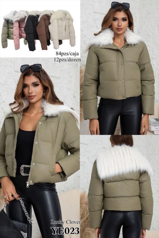 Chamarra puffer con cuello-YE023