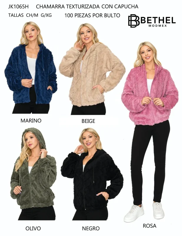 Chamarra Texturizada con Capucha-JK1065H