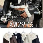 Chamarra corta afelpada-XW2976 - 6