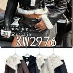 Chamarra corta afelpada-XW2976 - 4