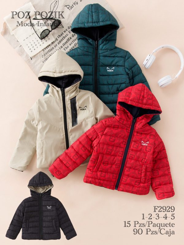 Chamarras acolchadas para niños-F2929