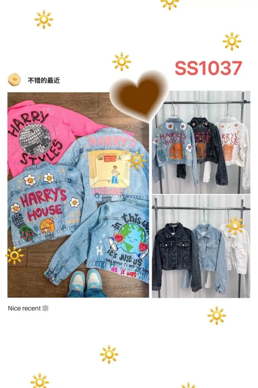 Chaquetas de mezclilla personalizadas estilo Harry Styles-SS1037