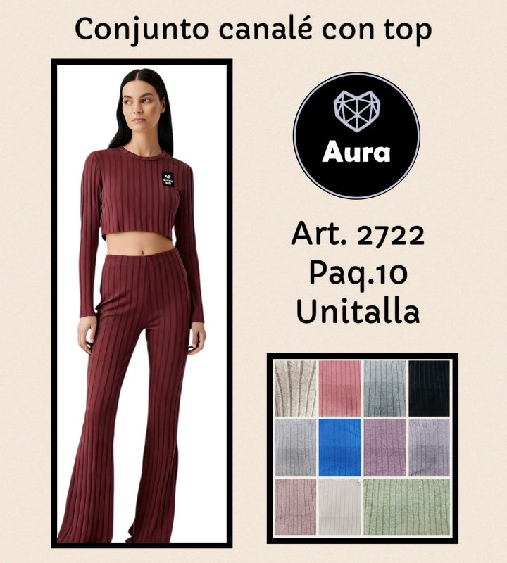 Conjunto canalé con top-2722