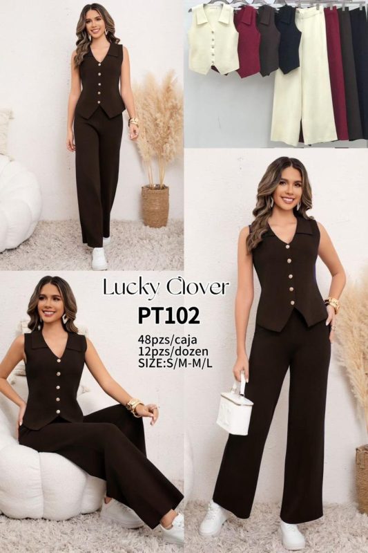 Conjunto Chaleco y Pantalón Mujer-PT102