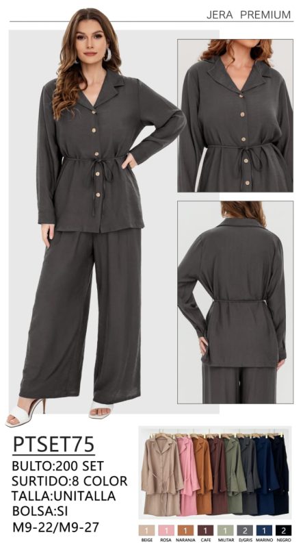 Conjunto de camisa y pantalón-PTSET75