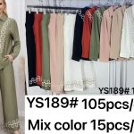 Conjunto de camisa y pantalón bordado-YS189 - 1